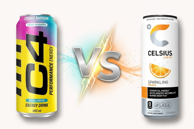 C4 vs. CELSIUS: Which Zero-Sugar Energy Drink Is Better?